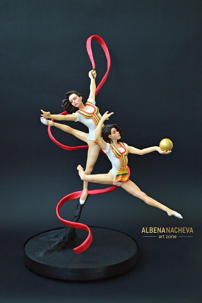 "The Golden Girls of Bulgaria" in the rhythmic gymnastics