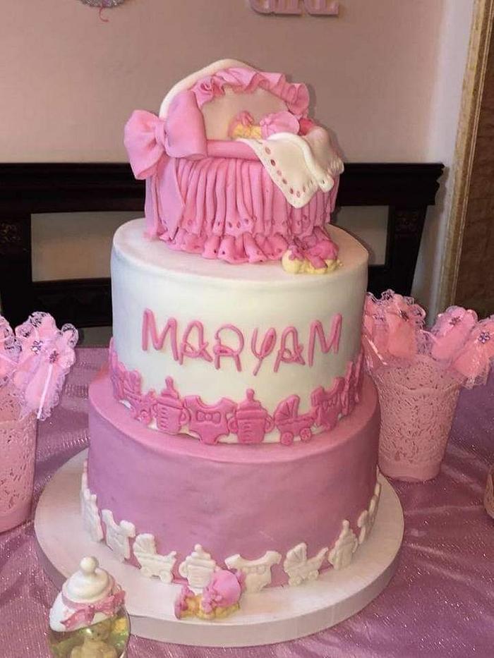 Baby shower girl by lolodeliciouscake