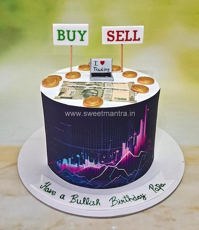 Share Market cake in whipped cream