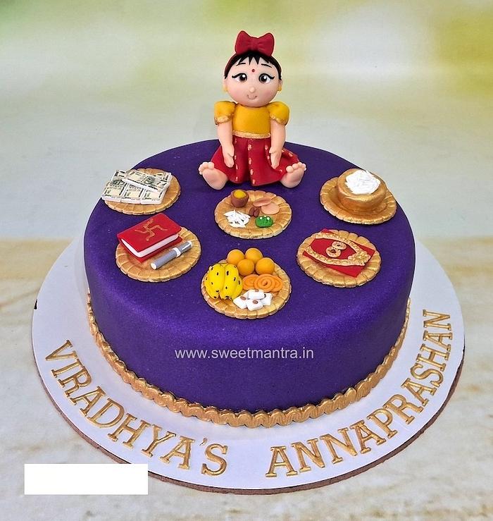 Annaprashan fondant cake