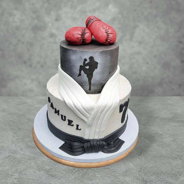 Box and judo cake 🎂