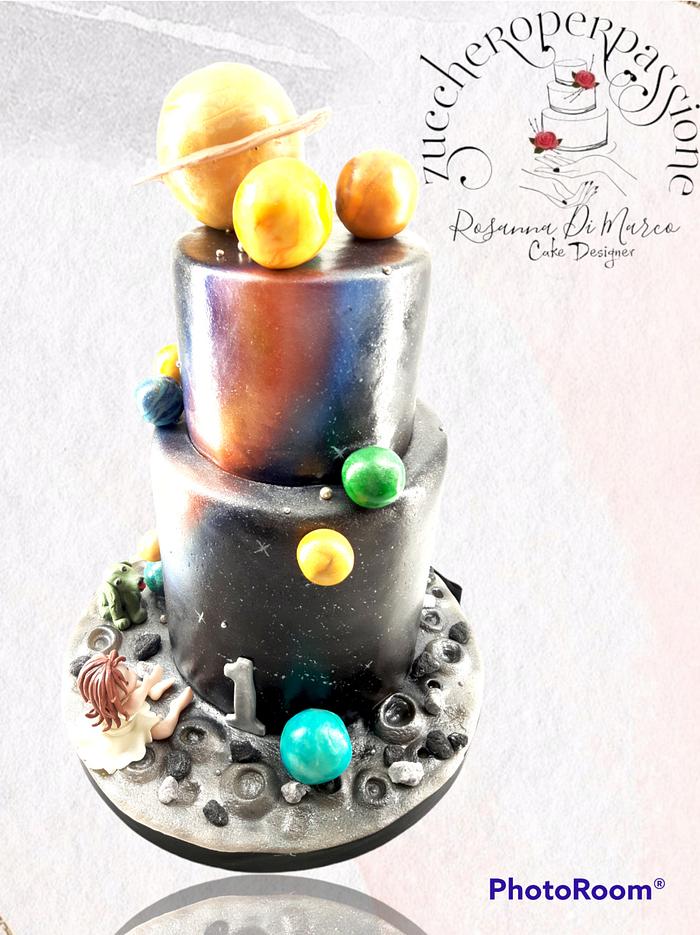Space Planet Solar System Cake Topper Personalised Edible Icing sizes inc  Costco | eBay