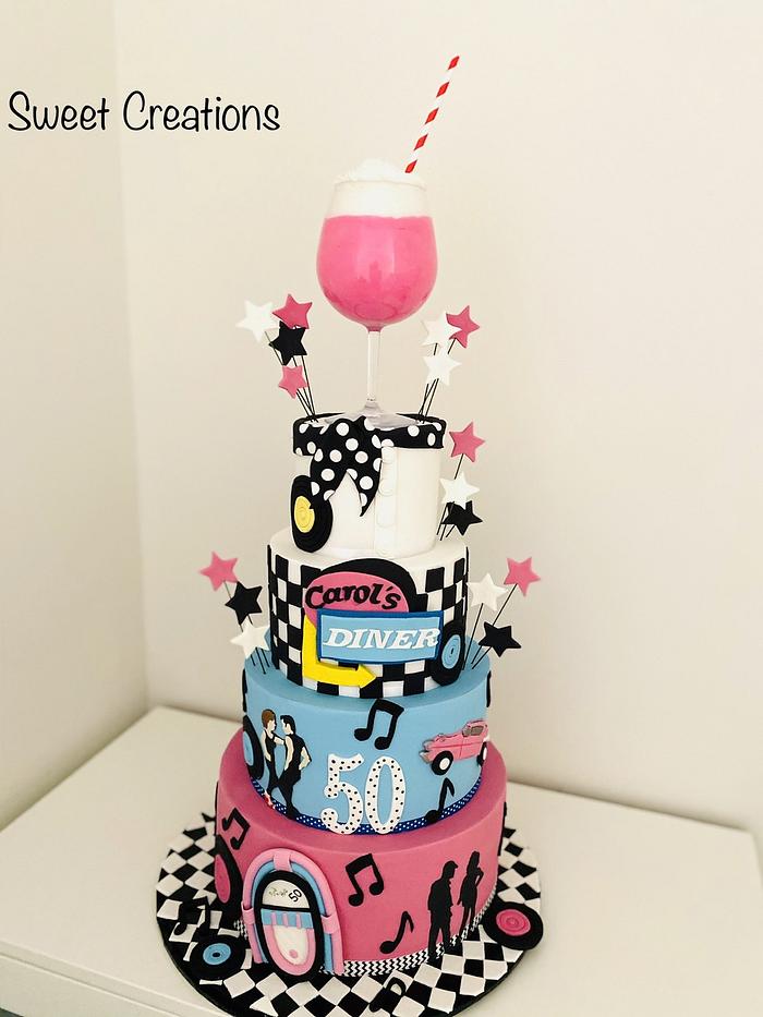 50’s theme cake