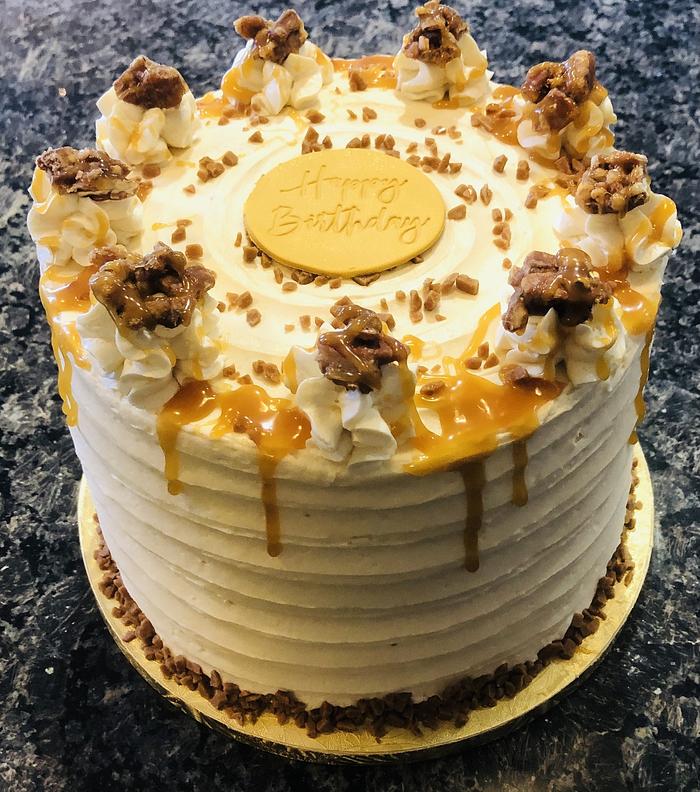 Butter pecan birthday cake