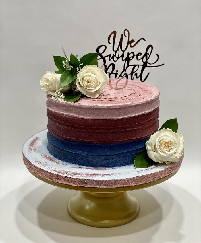 50 Artistic Masterpiece Wedding Cakes : Blue Floral Print Cake & Orchid  Cascading
