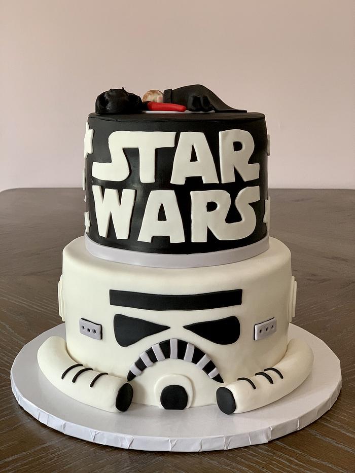 Star Wars baby shower cake
