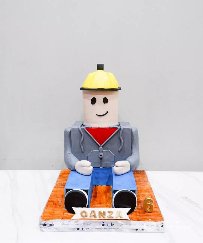 Large Lego Character Birthday Cake