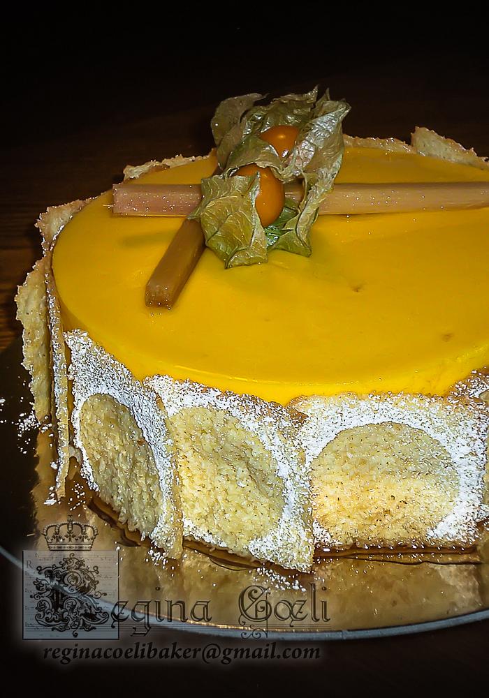 Angel-Mango mousse cake