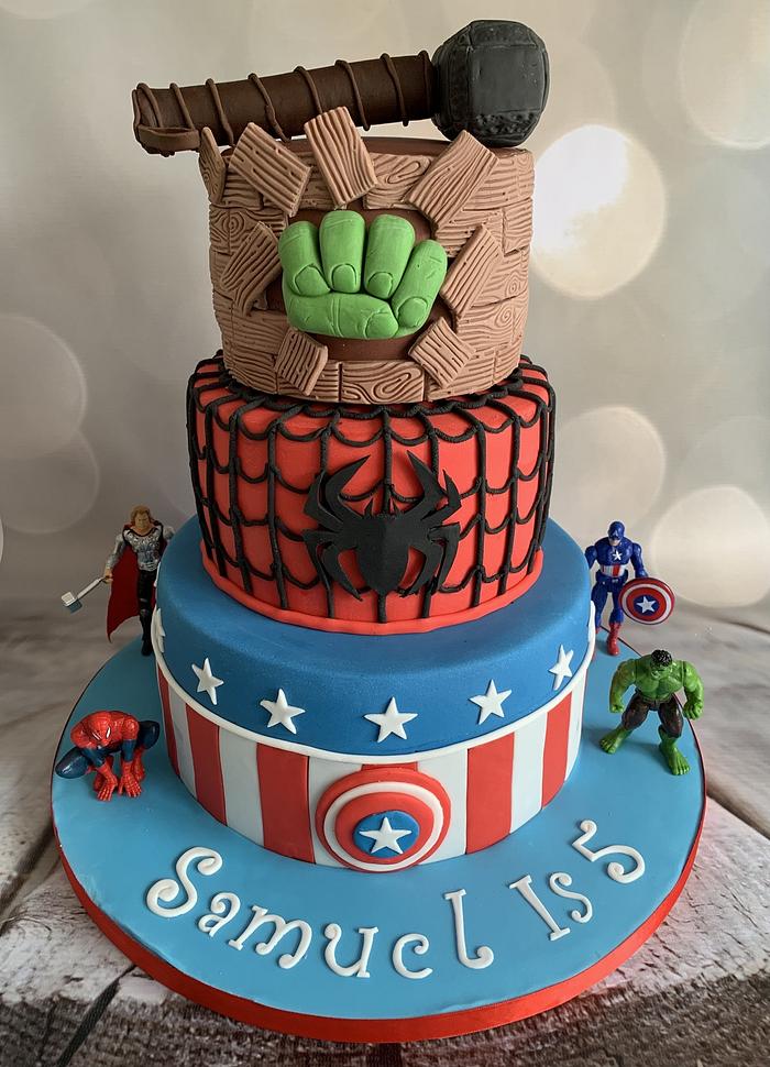 Superhero cake.
