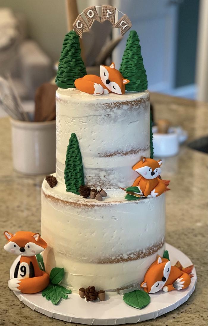 Fox birthday Cake