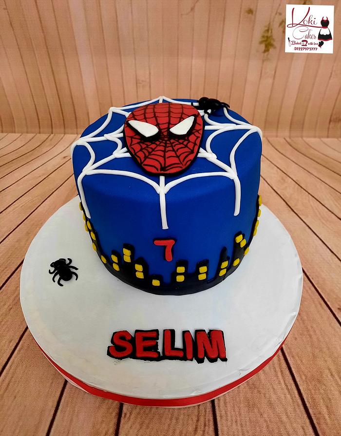 Spider-Man Face Cake