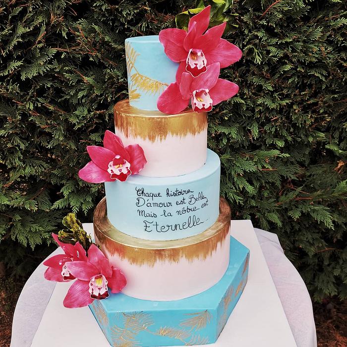 Wedding cake tropical 