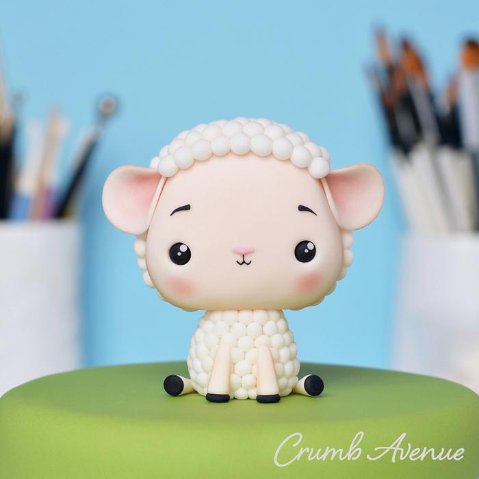 Cute Sheep Cake Topper