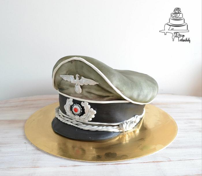 German officer hat cake 
