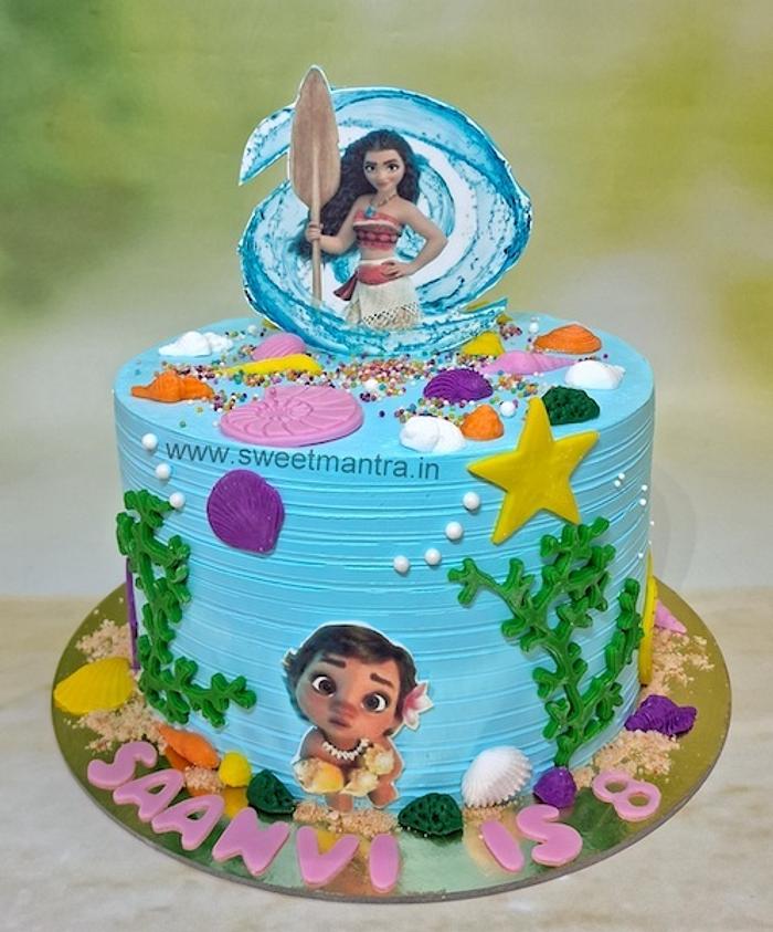 Moana cream cake