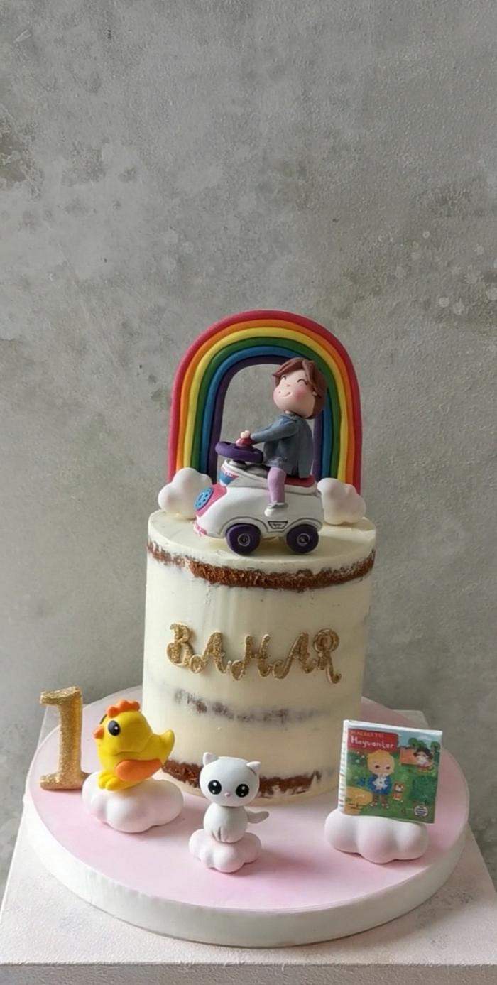 Little Driver Naked Cake 