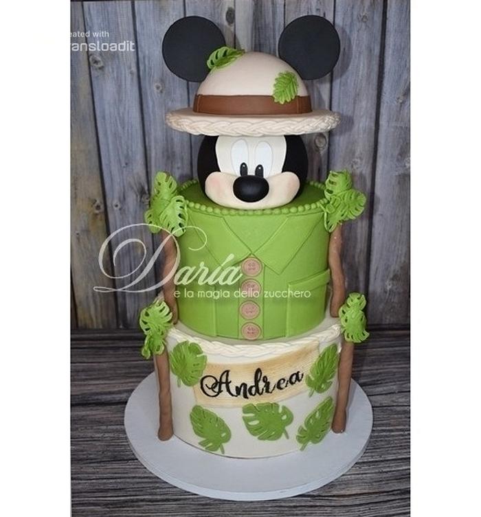 Mickey Mouse safari cake