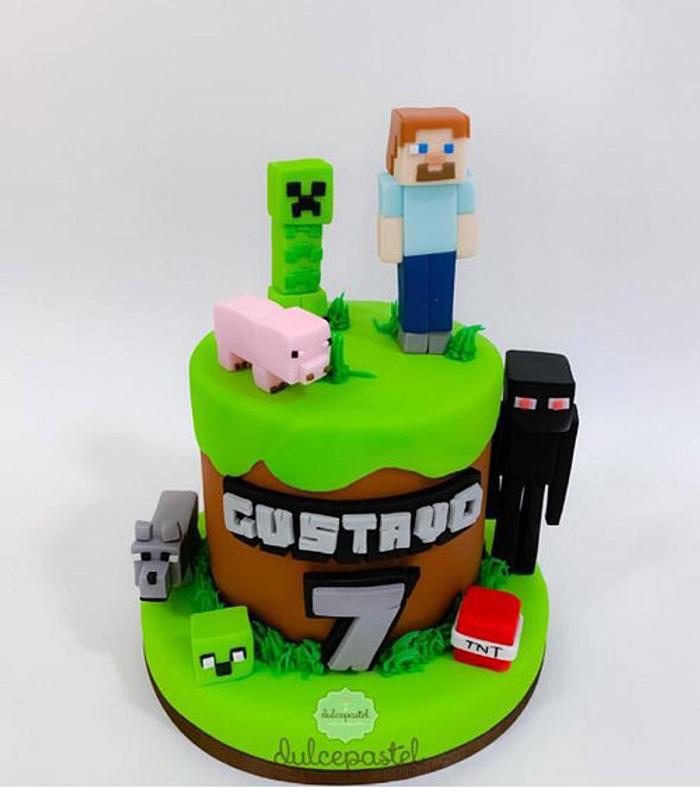 Torta de Minecraft en Envigado por Dulcepastel.com