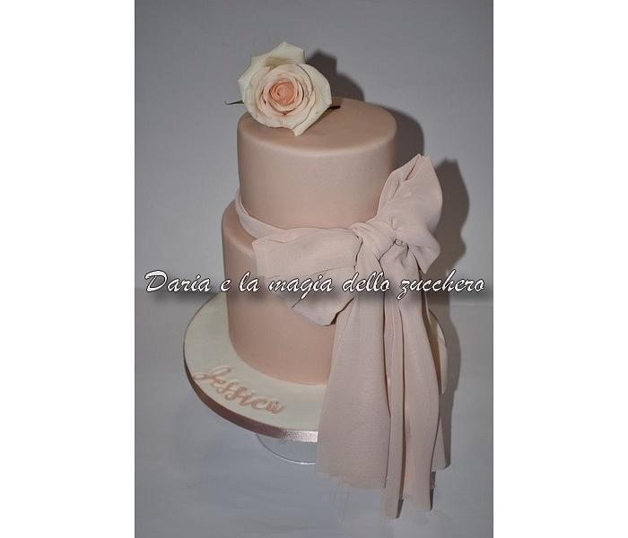 Elegant pink cake