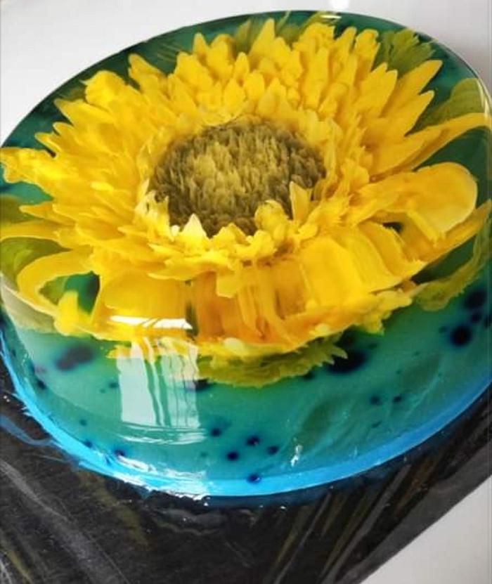 sunflower gelatin flowers