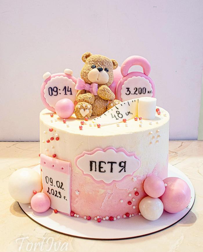 Cake for new born baby girl 