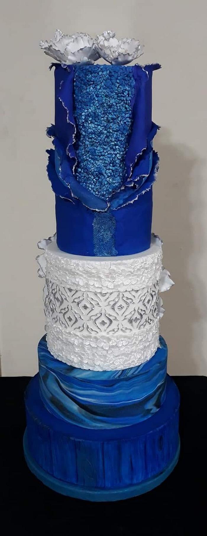 Blue love cake
