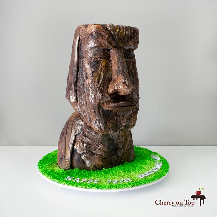 3D Moai Head Cake 