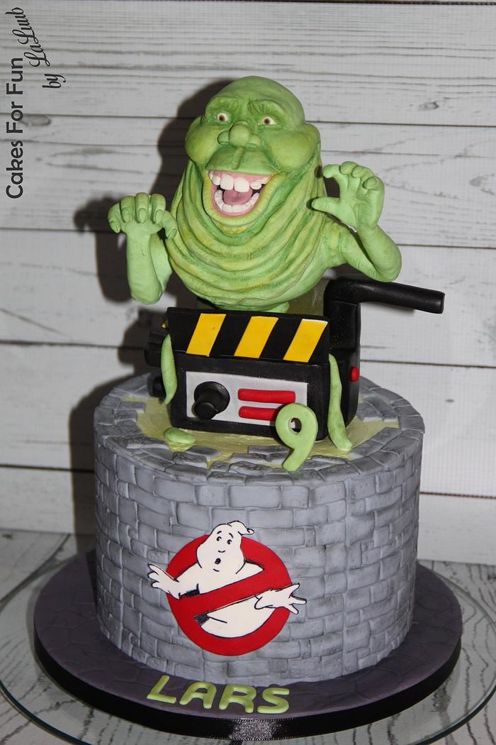 Ghostbusters cake - Slimer and ghost trap