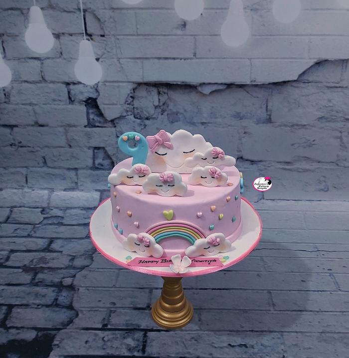 Birthday Cake in Blush Pink