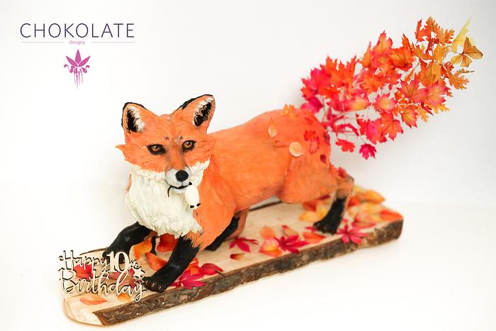 Fox Sculpted Cake