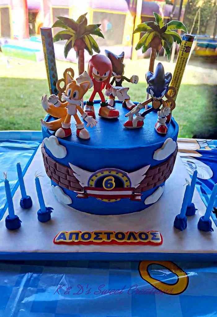 Sonic birthday cake