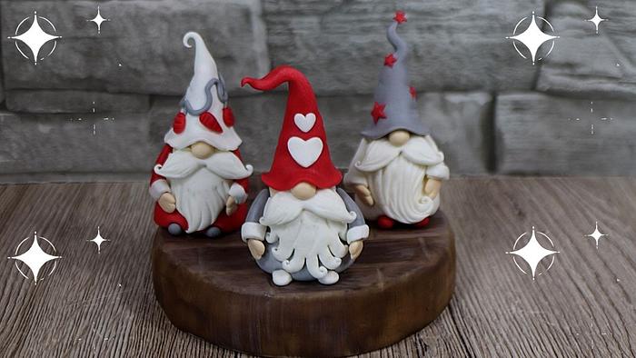 Super Cute Gnomes/Gonks Cake Toppers - Chirstmas 2021
