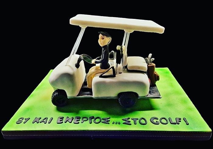 Golf cart cake 
