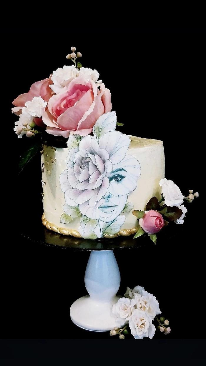 Stylish cake for birthday
