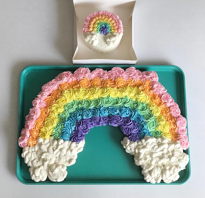 Rainbow Cupcake Pull Apart Cake