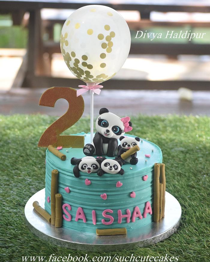 Order online cute pandas birthday cakes Brussels | children's birthdays |  Animal Lovers | The French Cake Company