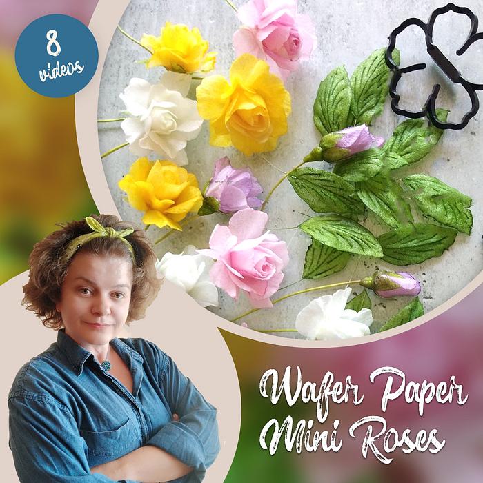 Wafer paper mini Roses
