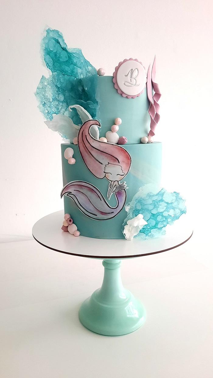 Sweet little mermaid cake