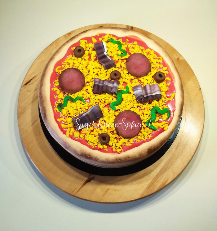 ULTIMATE PEPPERONI PIZZA CAKE - Baking Beauty