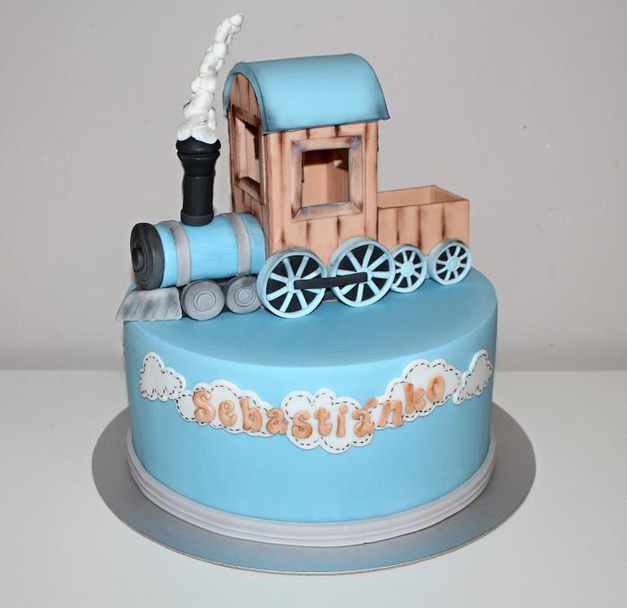 cake with train for Sebastianko