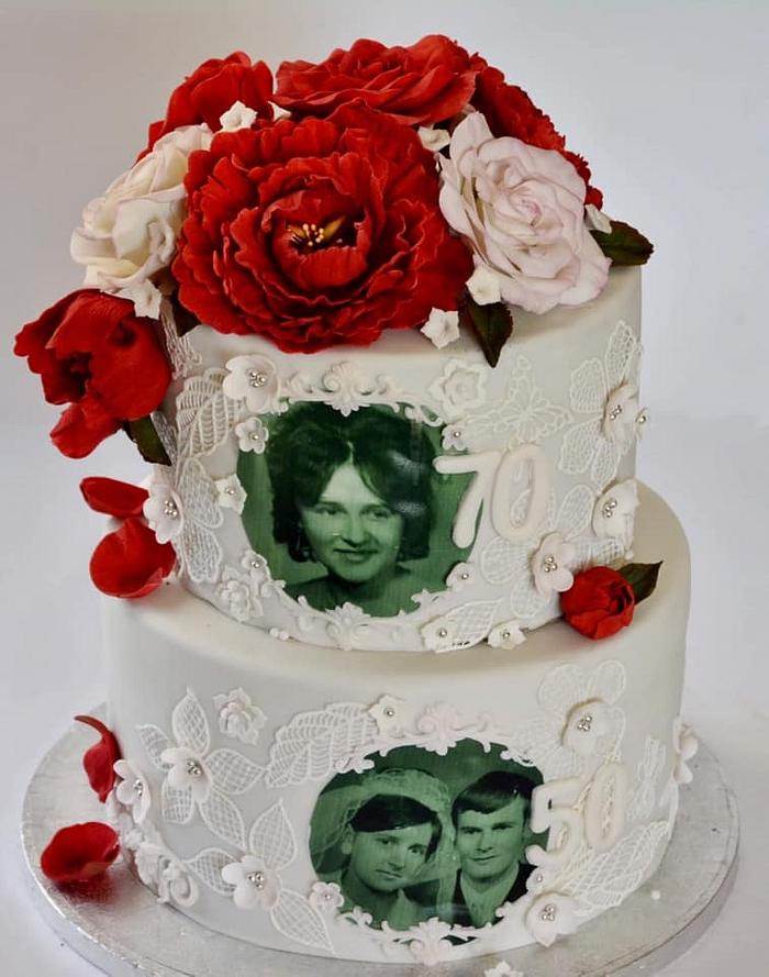 Wedding  and birthday cake