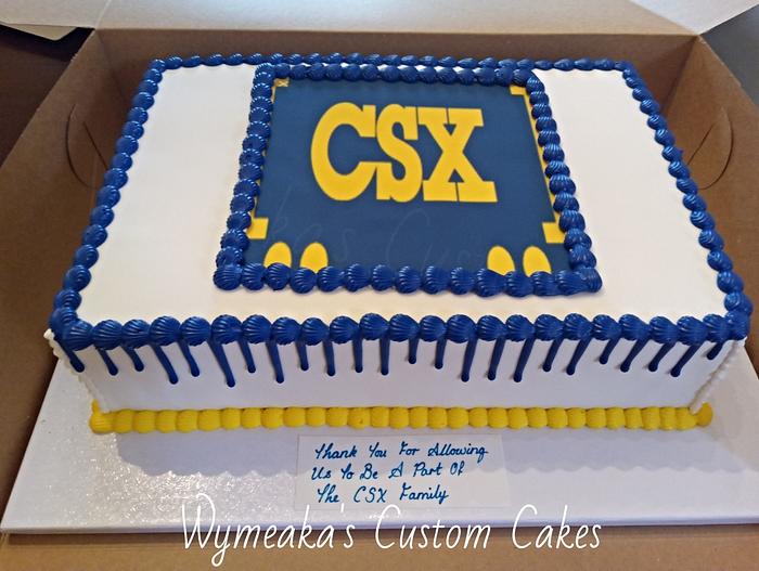 CSX Railroad Drip Cake