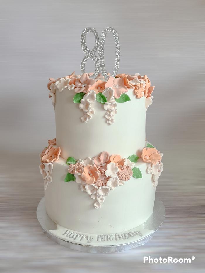 Floral birthday cake 