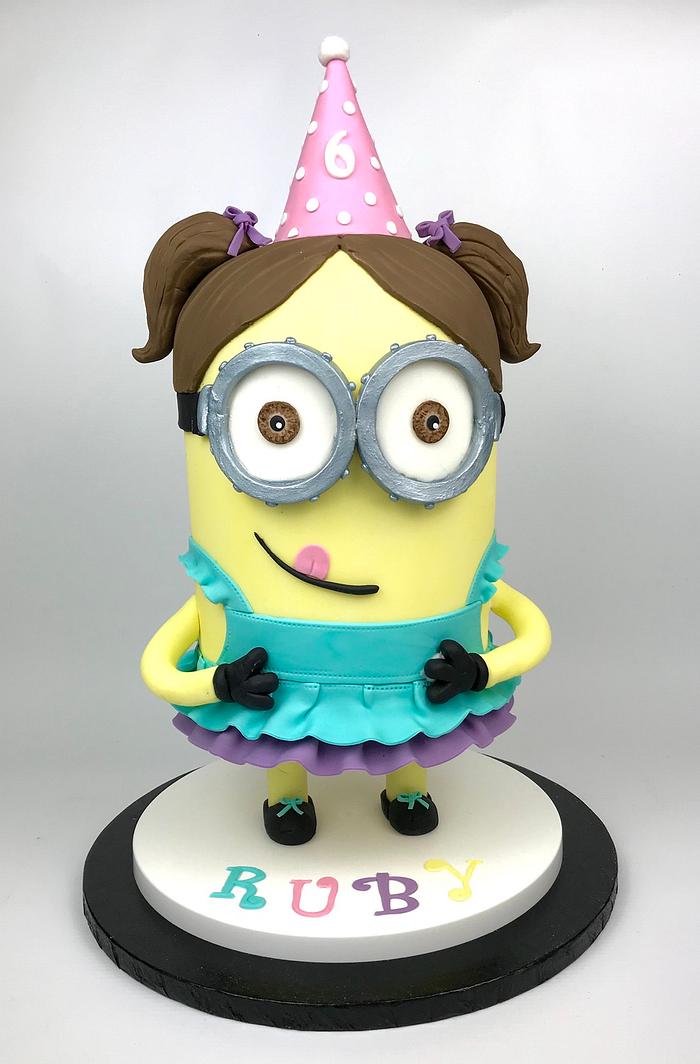 3d Girl Minion cake