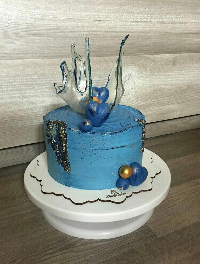 King blue cake