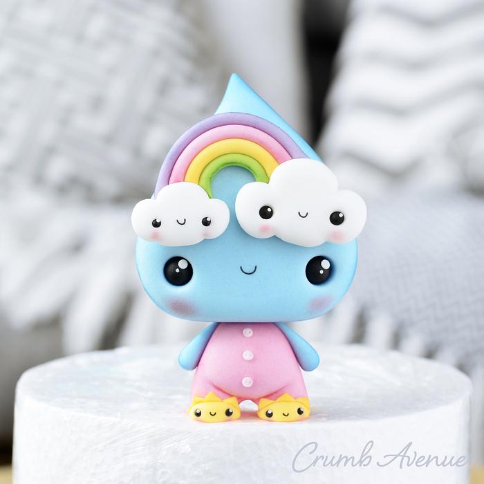 Raindrop & Rainbow Cake Topper ;)