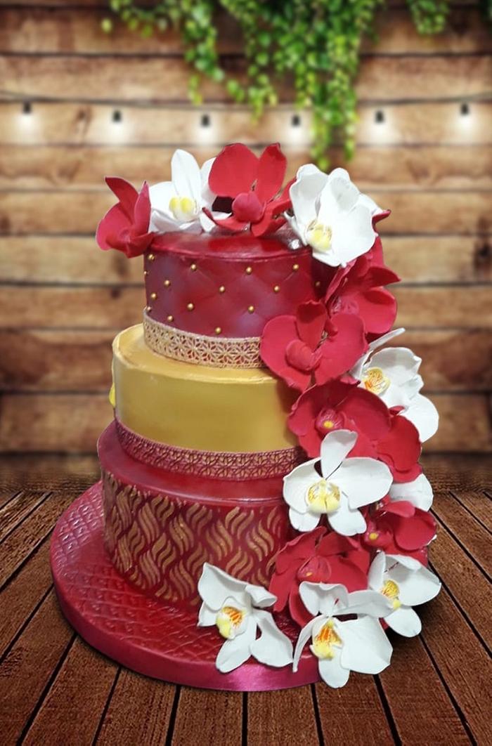FONDANT CHOCOLATE TRUFFLE WEDDING CAKE