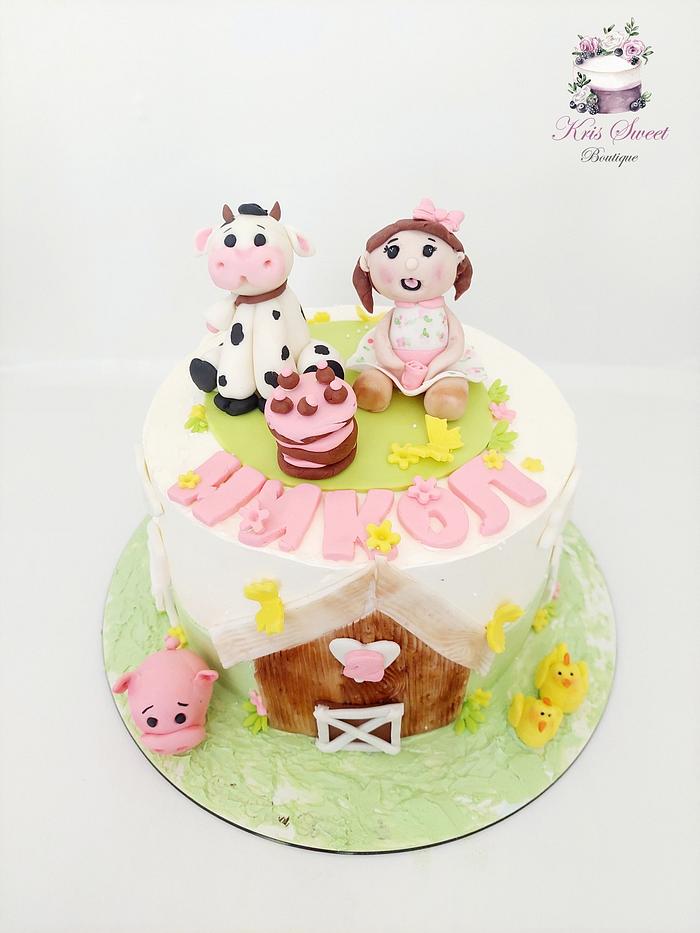 Niki's farm birthday cake 