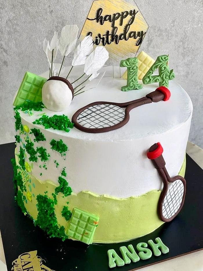 Badminton Cake | Badminton Theme Cake | Order Custom Cakes in Bangalore –  Liliyum Patisserie & Cafe