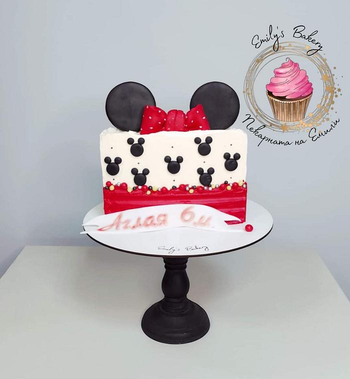 Minnie mouse half cake